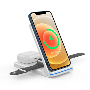 Customizable 3-in-1 Wireless Fast Charging Foldable Stand for B2B and OEM
