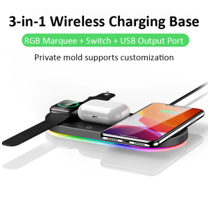 3-in-1 Wireless Charger Stand for Apple Devices – Customizable OEM/ODM