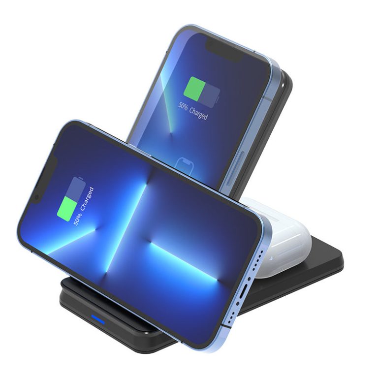 2-in-1 Fast Charging Wireless Charger Foldable Stand-1