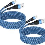 Blue Nylon Braided Lighting Cable-1