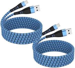 Blue Nylon Braided Lightning Cable for OEM Applications