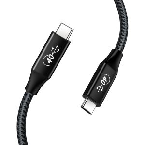 240W USB 4.0 USB-C to USB-C Fast Charging Cable with Braided Metal