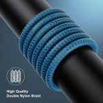Blue Nylon Braided Lighting Cable-2