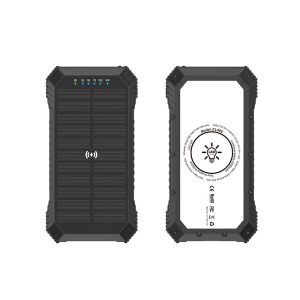 High Power Solar Wireless Power Bank with LED Lights for OEM/ODM