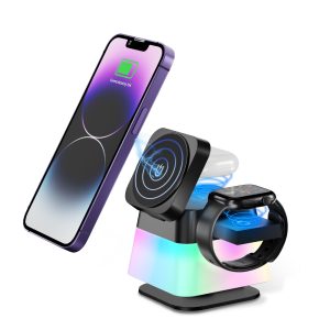 Qi2 Rotary 4-in-1 Wireless Charger with Multi-Device Compatibility