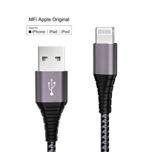 6ft MFi-Certified Nylon Braided USB Cable with Custom Logo for iPhone