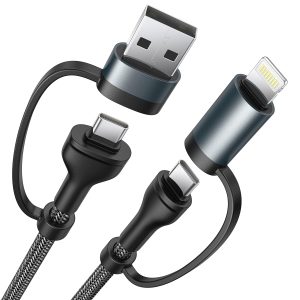 4-in-1 Multi-Function Charging Cable for Diverse Electronic Devices