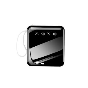 10000mAh Mini Power Bank with Built-in Cable