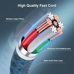 Blue Nylon Braided Lighting Cable-3