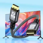 Keku DP 2.1 16K DisplayPort Cable – Nylon Braided with 1M, 2M, 3M Lengths