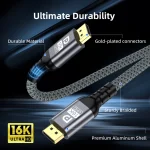 Keku DP 2.1 16K DisplayPort Cable – Nylon Braided with 1M, 2M, 3M Lengths