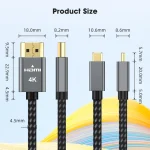 Micro HDMI to HDMI Cable with 4K@60Hz Support