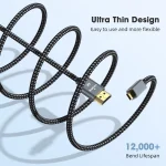 Micro HDMI to HDMI Cable with 4K@60Hz Support