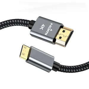 Mini HDMI to HDMI Cable Supporting 4K@60Hz Video