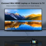 Mini HDMI to HDMI Cable Supporting 4K@60Hz Video