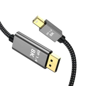 Mini DisplayPort to DP 1.4 Cable with Nylon Braiding