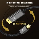 Mini DisplayPort to DP 1.4 Cable with Nylon Braiding