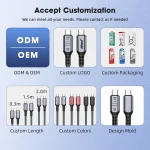 USB4 Cable for OEM/ODM Solutions: 240W PD 3.1 EPR and 40Gbps Data Transfer