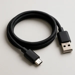 USB Type-A plug compared with Micro USB Type-B plug