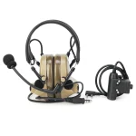 Noise Reduction Tactical Headset with Radio Communication