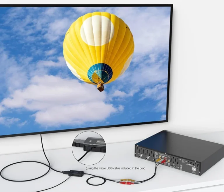 red white and yellow cable to hdmi
