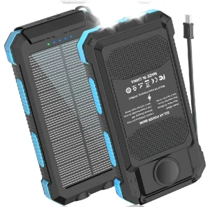 H-PS05H 20,000mAh Solar Power Bank with 15W Wireless Charging