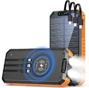 H-PS49W 20000mAh Solar Power Bank with Fast Charging & Wireless Output