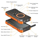 20,000mAh Wireless Charger H-PS92W Solar Power Bank image 7